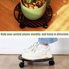 3 Packs Large Metal Plant Caddy with Wheels 13" Rolling
