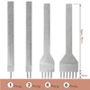 Bestgle Leather Sitching Punch Set, 1/2/4/6 Prong 4mm White Steel