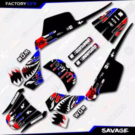 Factory EFX USA Red White Blue Savage Racing Graphics kit fits Yamaha PW50 PW 50 All Years