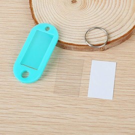 100pcs Key Tags with Tags with Interchangeable Tag Key Chain for Hotel Office Luggage 10 Colors, Polychrome