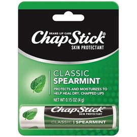 ChapStick Classic (Spearmint Flavor, 12 Sticks) Skin Protectant Lip Balm Tube, 0.15 Ounce (12 Blister Packs of 1 Stick, 12 Total Sticks)