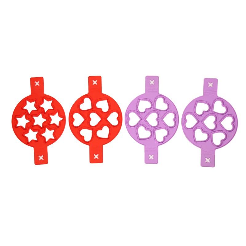 4pcs Pancake Mold 7 Hole Silicone Eggs Making Mold Nonstick