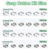 Vintrex 100Pcs Metal Snap Button Kit - Silver Hollow Snaps