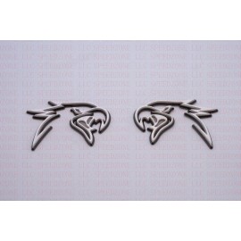 SPEED ZONE White Grey HELLHAWK Fits Jeep TrackHawk Grand Cherokee Emblem Badge