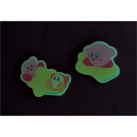 Kirby Phosphorescent Acrylic Sticker Suikomi Approx. H 1.9 x W 2.0 x D 0.1 inches (49 x 52 x 3 mm)