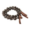 Hawaiian Lei Necklace of Dark Brown Kukui Nuts