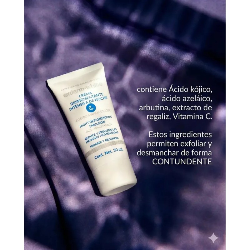 Exderm White Crema Despigmentante Intensiva Noche 30ML Todo Tipo de