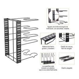 KH Estante Organizador Para Ollas Y Sartenes Ajustable Cocina