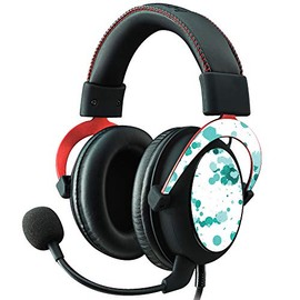 MightySkins Skin Compatible with Kingston HyperX Cloud II Gaming Headset - Teal Splatter | Protective, Durable, and Unique Vinyl Decal wrap Cover | Easy to Apply, Remove | Made in The USA