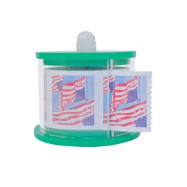 KUQILEY Postage Stamp Dispenser Stamp Roll Dispenser Stamp Holder -Green
