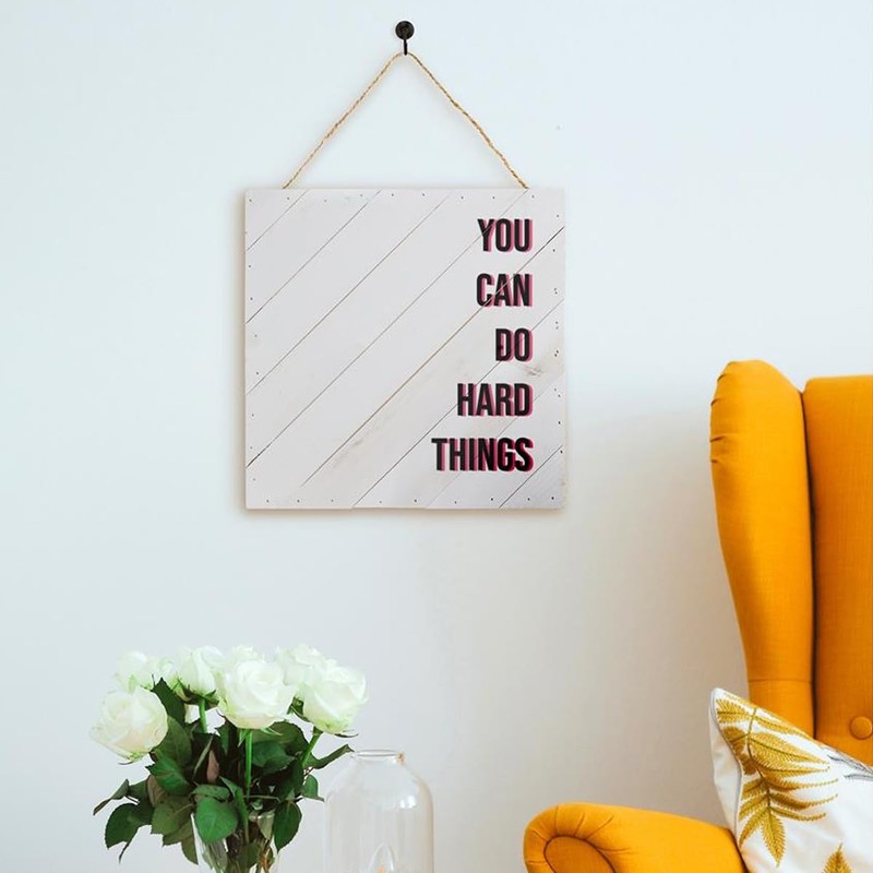 Hampton Art Plank Diagonal 12" X 12" White, Wood Plaque,