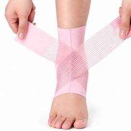 Adjustable Thin Ankle Support Brace for Running & Cycling – Breathable Lightweight Sports Ankle Guard