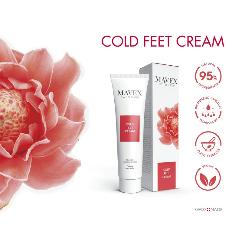 MAVEX Foot Cream with Warming Effect for Cold Feet, Warming