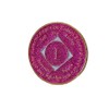1 Year NA Clean Time Chip Glossy Pink Glitter Gold Tri-Plate Medallion, 1 Year NA Clean Time Chip Glossy Pink Glitter Gold Tra / 1년 NA 클린 타임 칩 글로시 핑크 글리터 골드 트라이플레이트 메달리온, 1년 NA 클린 타임 칩 글로시 핑크 글리터 골드 트라
