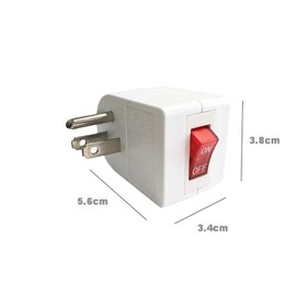 Oviitech 4 Pack Grounded Outlet Wall Tap Adapter with On/Off Power Switch，Single Outlet with Switch in White