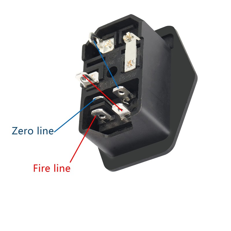 PNGKNYOCN 10A 250V Rocker Switch Power Socket Inlet Module Plug
