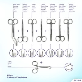 DEXSUR Professional Dissecting Kit Anatomy - 160 Piece Stainless Steel Biology Instruments Set for Medical & Veterinary Training