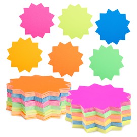 240-Pack Bulletin Board Decorations, Blank Cutouts, Starburst Signs for Retail, Office Supplies, Sales, Poster Boards, Bulletin Cutouts, and Classroom Tags (6 Colors, 4x4 in)