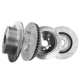 PM Auto Set of 4 Front 296mm-Rear 281mm Drilled Slotted Brake Disc Rotors To 2013-2018 Toyota Avalon