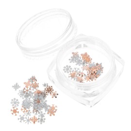 Gatuida 2 Boxes Snowflake Nail Sequins Christmas Manicure Glitter Flakes for DIY Crafts Party Supplies Versatile Use for Nails Lips Eyes Beards Enhance Creativity Fun