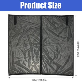 Mineup Wing Door Boot Cover, Sun Protection, Large 170 x 150 cm, Car Tailgate Mesh Screen, Tailgate Mosquito Net, Boot Cover, Mosquito Net for Roof, Caravan, Camper, Van, Camping