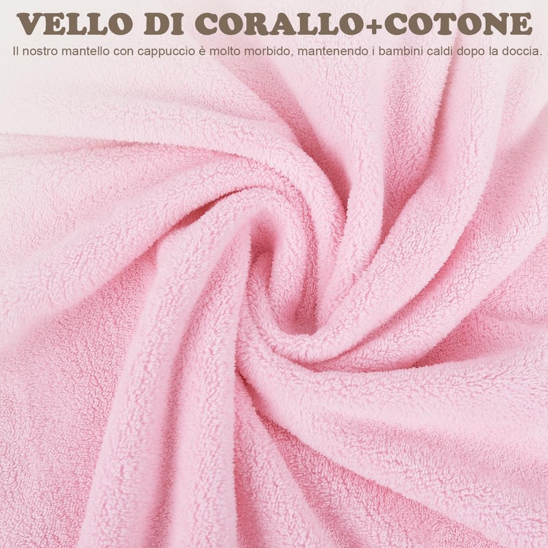 CUEMOON Baby Bath Towels with 1 Towel for Kids, Bathrobe