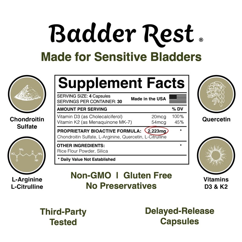 Bladder Rest - Premium Bladder Formula for Bladder Health &