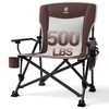 EVER ADVANCED Oversized Folding Camping Chair, for Adults Heavy Duty