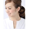 VINGTAINE P1288A-WHG-E Single Grain Pearl Earrings 0.3 inches (8 mm)