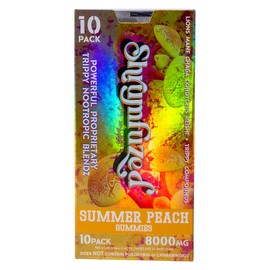 Shrumfuzed - Proprietary Nootropic Gummy 8000mg - Lion's Mane, Reishi, Chaga, and Cordycep Nootropic Tripee Mushroom Blend (10, Summer Peach)
