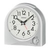 SEIKO Maris Non Ticking Desk/Alarm Clock, Silver