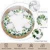 Round Tablecloth 150cm Floral Wipeable Tablecloths Polyester Wipe Clean Table