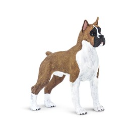 Safari Ltd. Boxer Figurine - Hand-Painted 4" Dog Model Figure - Educational Toy for Boys, Girls & Kids Ages 3+