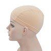Pack of 2 Wigs Bamboo Fibre Wig Caps Elastic Breathable