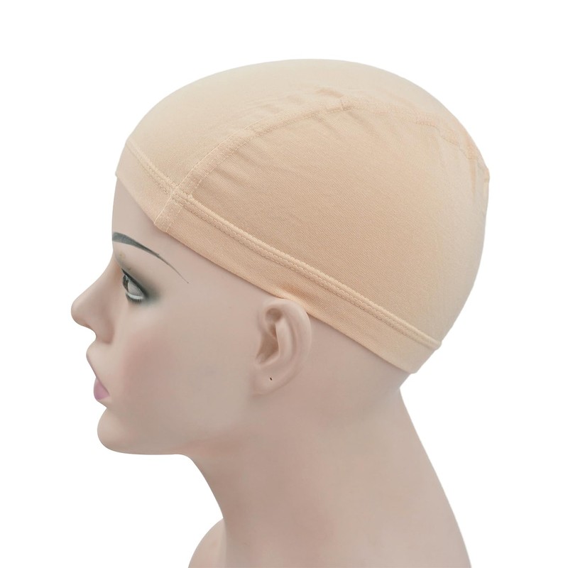 Pack of 2 Wigs Bamboo Fibre Wig Caps Elastic Breathable