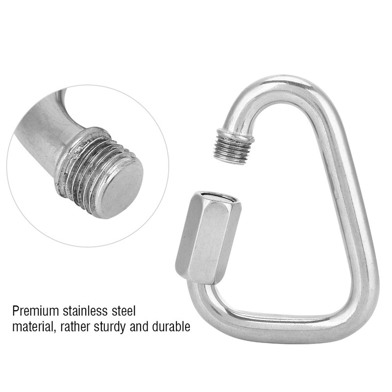 Durable Safe Quickdraw Carabiner Outdoor Stainless Steel Mellon Locks for