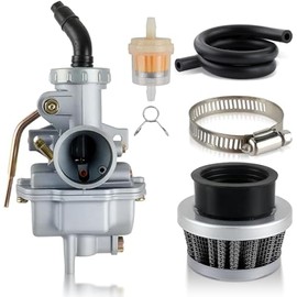 Carbhub PZ20 Carburetor for Kazuma Baja 50cc 70cc 90cc 110cc 125cc TaoTao 110B NST SunL Chinese Quad 4 stroke ATV 4 wheeler Go kart Dirt Bike Honda CRF50F XL75 CRF80F XR50R with Air Fuel Filter