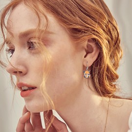 AXELUNA Fox Earrings 925 Sterling Silver Fox Drop Earrings Cute Animal Earrings Fox Jewellery Gifts for Women, Sterling Silver, No Gemstone