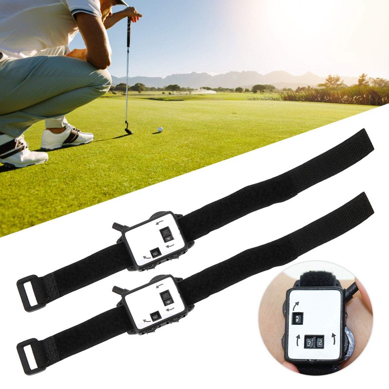 MUNEFE 3Pcs Golfs Score Counter, Wristband Golfs Stroke Score Counter,