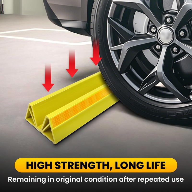 HOXWELL 2 Pcs 18'' Parking Car Wheel Stopper for Garage