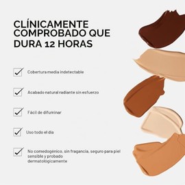 Corrector en crema radiante Slip Tint Corrector de cobertura total para ojeras, enrojecimiento e imperfecciones Fórmula ligera enriquecida con ácido h
