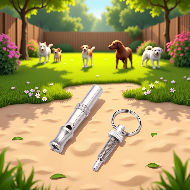 Myuiao Silver Adjustable Ultrasonic Dog Whistle,Portable Whistle Pet Whistle Supersonic