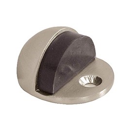 ZEROplus Satin Stainless Steel Oval Floor Fixing Doorstop, Visible Screw Fixing, Z906.4