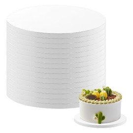 15 Pack Cake Drums 10 Inch Round Cake Boards White 1/2” Thick Cake Drum Corrugated Cardboard Cake Base for Multi-Layer Cakes Sturdy Cake Decorating Supplies