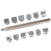 12Pcs Stamping Punch Tool Tang Dynasty Flower Design DIY Vegetable
