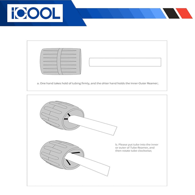ICOOL Inner-Outer Pipe Reamer/Tube Deburring Tool 3/16 to 1-5/8 inch