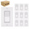Smart-us 10 Pack Decorator Paddle Rocker Light Switch Residential Grade,15A