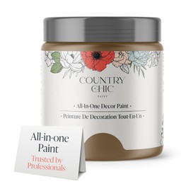 Country Chic All-in-One Chalk Paint for Furniture, Cabinets, Home Decor, Eco-Friendly, Matte Finish, Built-In Primer & Top Coat for Wood, Metal - Driftwood (Brown) - 8 oz (237 ml)
