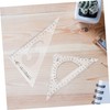 Operitacx 5sets Transparent Triangle Ruler Set for Students Multifunctional Measuring