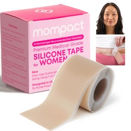 mompact Láminas de silicona avanzadas para cicatrices para mujeres, cinta de silicona de grado médico, personalizadas para mamás, extra largas de 4 x 304 cm, nuevas líneas de corte fáciles de usar, qu